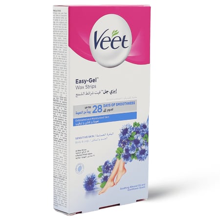 فييت | شرائح شمعية | للساقين والجسم للبشرة الحساسة 20 شريط شمعي