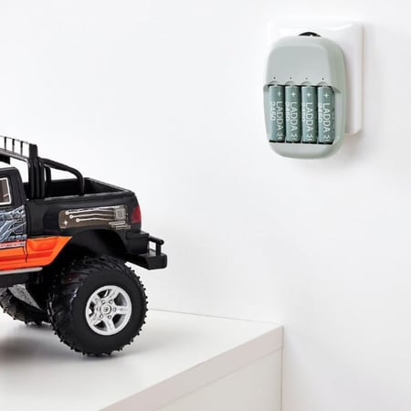 ايكيا | شاحن بطاريات صغيرة وكبيرة IKEA | STENKOL | AA AAA Battery Charger