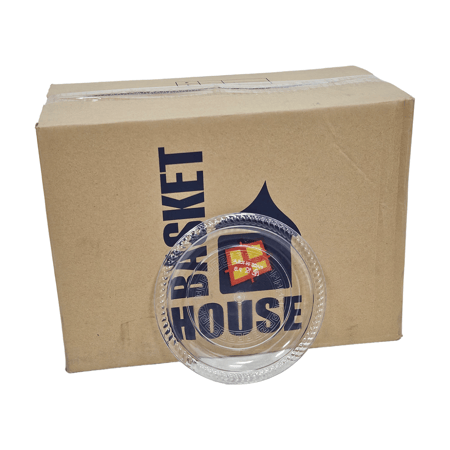 باسكيت هاوس | صحون كريستال بلاستيك دائري | شفاف | مقاس 20 سم | كرتون | 10 كجم