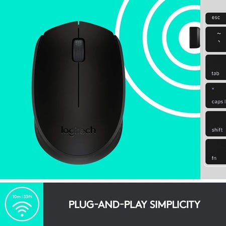 لوجيتيك | ماوس لاسكلية جودة عالية بطارية سنة Logitech | Wireless Mouse M171