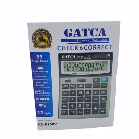 جاتكا | اله حاسبة GATCA | Check & Correct 12-Digit Calculator | CD-9100V