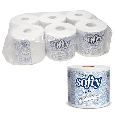 سوفتي | حزمة 6 رولة ماكسي رول | 300 متر