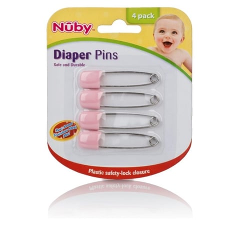 نوبي 4 دبابيس حفاضات، قد تختلف الألوان NUB DIAPER PINS 4 PCS