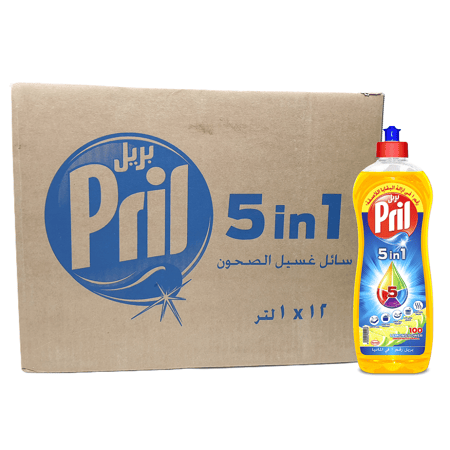 هنكل | بريل | سائل غسيل الصحون | اصفر | ليمون | 1 لتر | كرتون | 12 حبة | PR1-12L
