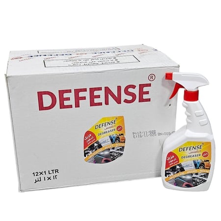ديفينس | بخاخ منظف متعدد الاستخدام | مزيل الدهون | اصفر | 1 لتر | كرتون | 12 حبة | DFY1-12