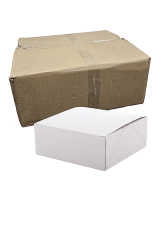 جواد | علب كيك ورقية | ابيض | 7x17x17 سم | كرتون | 400 حبة