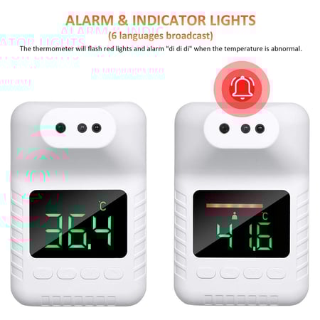 مقياس حرارة جداري بدون لمس | مع ستاند