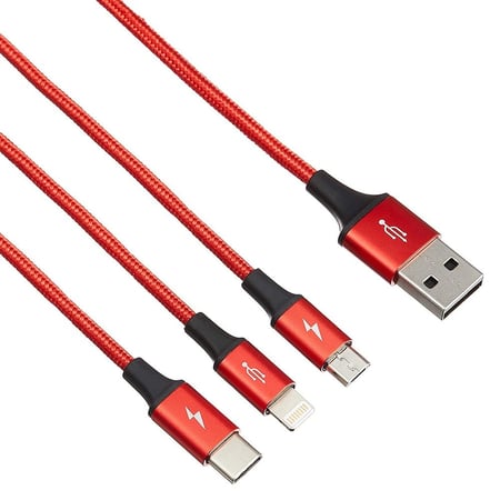 بيسوس | سلك شاحن متعدد مايكرو يو اس بي ايفون تايب سي في نفس الوقت | CAMLT