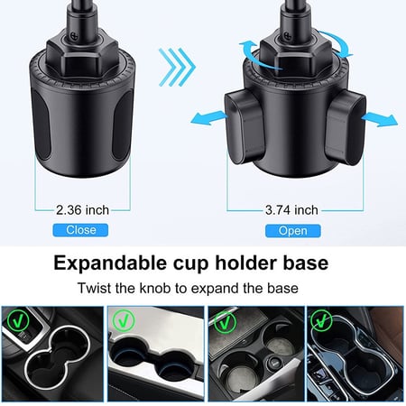 ستاند جوال | في حامل الاكواب للسيارة Car Cup Holder | Phone Mount