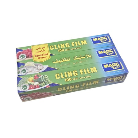 موج | رول تغليف نايلون | صغير | 30 سم | 30 متر | 100 قدم | 3 حبة | كرتون | 8 شدة