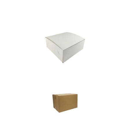 جواد | علب كيك ورقية | ابيض | 7x17x17 سم | كرتون | 400 حبة