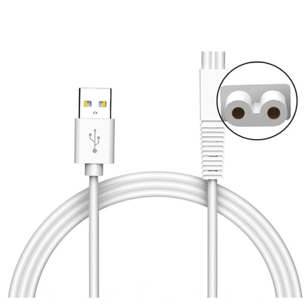 كيبل شحن جهاز تنظيف الأسنان الخيط المائي أبيض (H2ofloss)