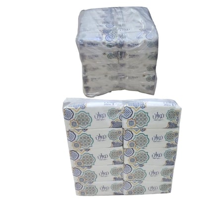 نوران | حزمة مناديل 200 | 50 علبة 10,000 منديل وجه 3 طبقات | NR200-50