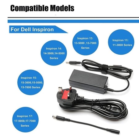ناتنو | شاحن لابتوب محول تيار 90 واط | ديل انسبيرون Natno | Laptop Charger | Dell Inspiron | DL65195334