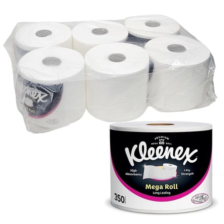 كلينكس | حزمة 6 رولة ماكسي رول | طبقة واحدة | 350 متر