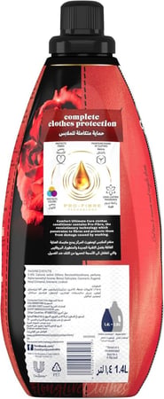 كومفورت | كرتون منعم ملابس مركز | عطر ساحر | اسود | 1.4 لتر | 4 حبة