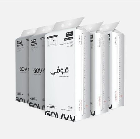 قوفي | حزمة مناديل قوفي علاقي 2000 | 5 علبة 10,000 منديل وجه 5 طبقات GOV2000
