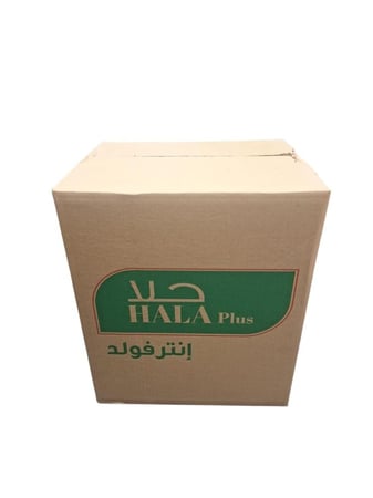 حلا | كرتون مناديل انترفولد 150 | 24 علبة | 3,600 منديل | طبقتان ناعمة | ازرق | HL150-24