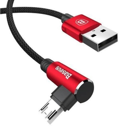 بيسوس | سلك شاحن مايكرو يو اس بي سريع ضد القطع قابل للعكس 90 درجة Baseus | Micro USB Cable Reversible | CAMMVP | 0.5M