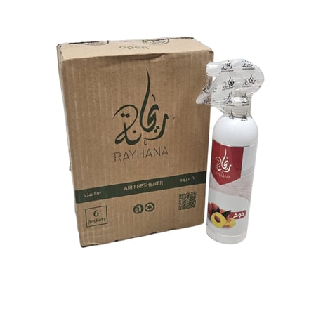 ريحانة | بخاخ معطر جو | خوخ | 450 مل | كرتون | 6 حبة RAYHANA | Air Freshener Spray | Peach | 450 ml | Carton | 6 pcs