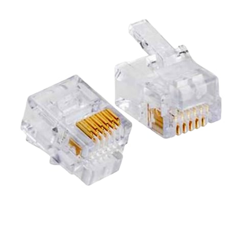 موصل سلك الهاتف المعياري | 24 قطعة Telephone Cord Connector RJ11 | 24pcs