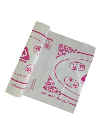 القصرين | حزمة رول مفارش سفرة | سميكة مطور | ابيض مطبوع | مقاس 120*120 سم | 10 حبة