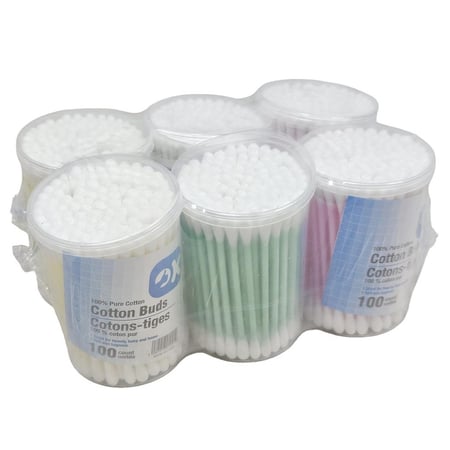 اوكي | اعواد اذن قطن | 100 عود | 6 حبة | كرتون | 40 شدة