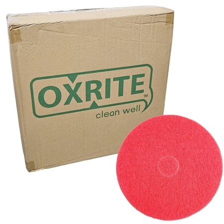 النعيمي | اوكسرايت | وسادة اسفنج تلميع للصيانة | احمر | 17 انش | 43 سم | كرتون | 5 حبة