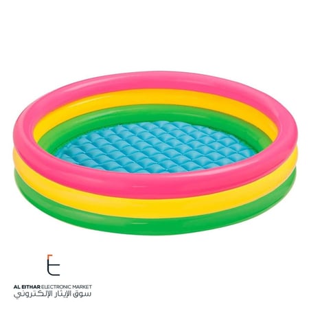 انتيكس | حوض سباحة ولعب في الهواء الطلق للاطفال بالوان زاهية 147×33 سم INTEX | Sunset Glow Baby Pool Outdoor Toy and Structures