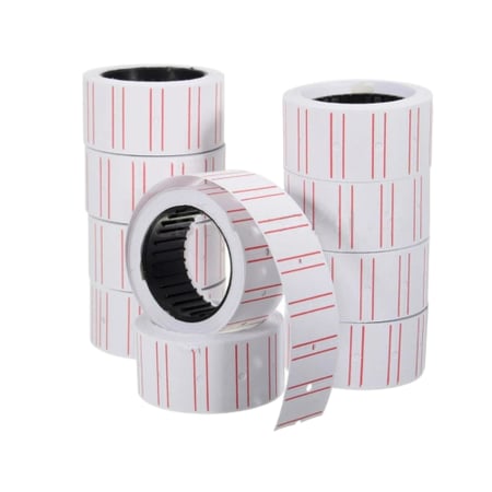 ملصقات السعر 5 رولات × 1000 قطعة 22×12 ملم ابيض Price Labels
