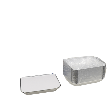 اساس | شدة صحون قصدير مع غطاء | مسطح | 50 حبة | رقم 1001 | رقم 2400