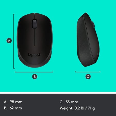 لوجيتيك | ماوس لاسكلية جودة عالية بطارية سنة Logitech | Wireless Mouse M171