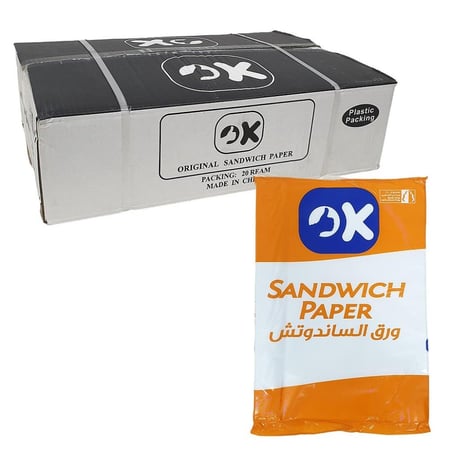 اوكي | كرتون ورق ساندويش الأصلي | أبيض | 20 شدة