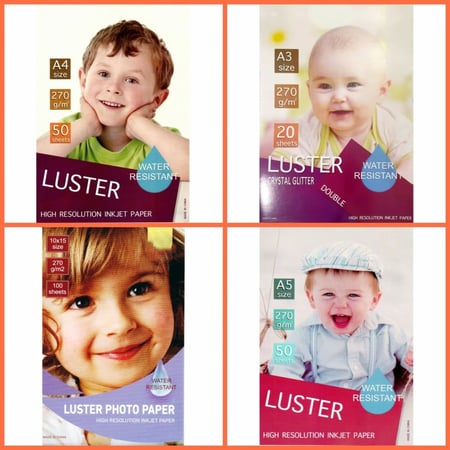 شدة | ورق صور فوتوغرافية | 20 ورقة | A3 | نص لمعة | لوستر ضد الماء | جودة عالية