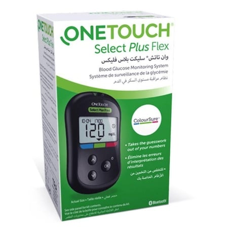 جهاز قياس السكر في الدم وان تاتش سيليكت بلاس فليكس One Touch Select Plus Flex Bgm System