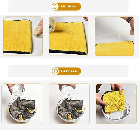 شوتوب | منشفة تجفيف السيارة | قماش مايكروفايبر احترافية | ناعمة فائقة الامتصاص | 40x30 سم | 3 قطع | STMT3