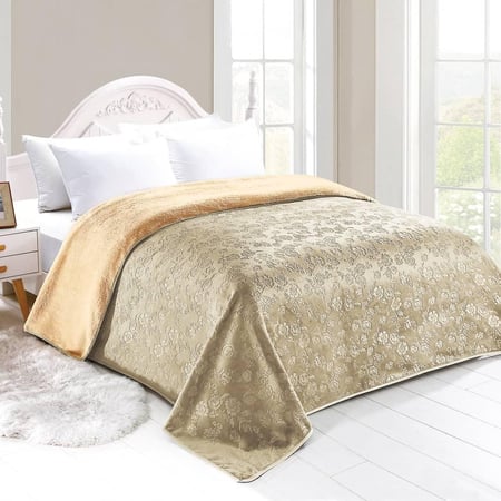 بطانية لوف وارم نفرين  3 كيلو بنمط وجهين  المخمل والفرو