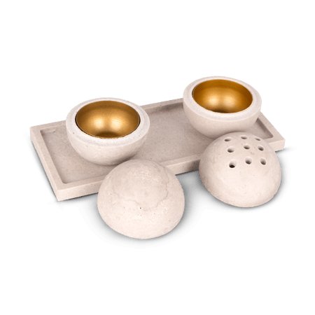 مبخرة "عَبير" – طقم ترافرتين رمادي