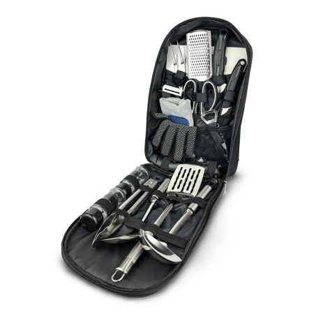 طقم الكشتة المتكامل - مجموعة أدوات للرحلات 18 قطعة