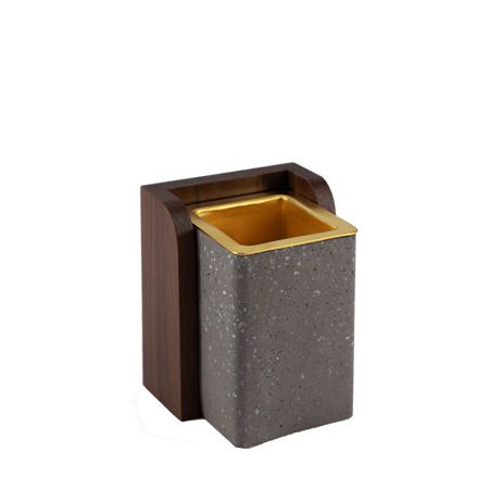 مبخرة تيرازو مربعة مع إطار خشبي | رصاصي