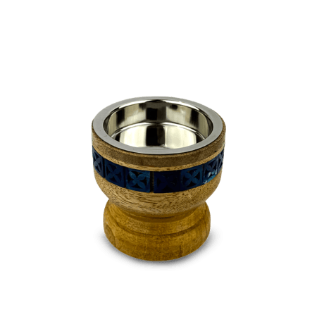 مبخرة خشبية اطار ازرق