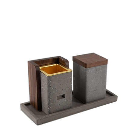 طقم مبخرة تيرازو | مربع رصاصي