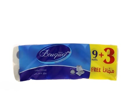 سانيتا بوكيه رول حمام 200 منديل مزدوج ( ربطة 9 رول + 3 حبة مجانا )