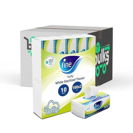 فاين مناديل وجة فلافي 130 منديل ( كرتون 10 علب × 5 ربطات )