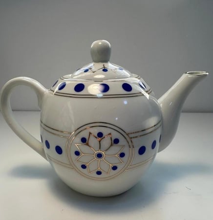 طقم شاي تراثي كويتي ابو نقطة الازرق