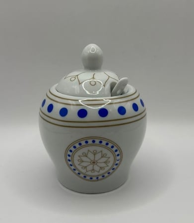 طقم شاي تراثي كويتي ابو نقطة الازرق