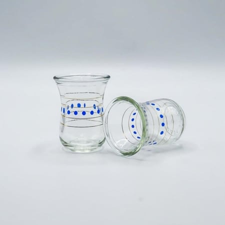 طقم شاي تراثي كويتي ابو نقطة الازرق