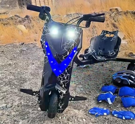 سكوتر درفت كهربائي كبير + ادوات سلامة
