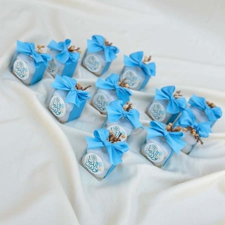 توزيعات مواليد أولاد - توزيعات شمع بابلز ميني