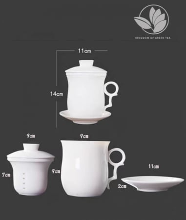 كوب لتحضير الشاي مكون من 4 قطع